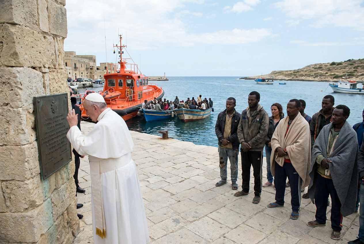Papst setzt Zeichen auf Lampedusa