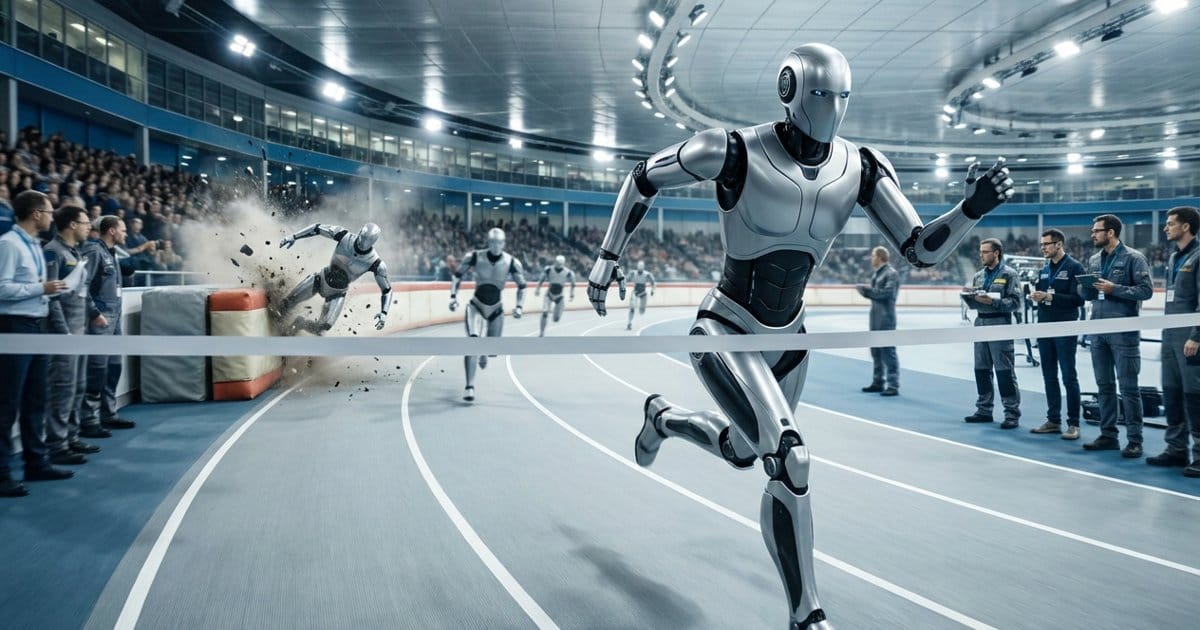 Roboter sprintet Bolt davon