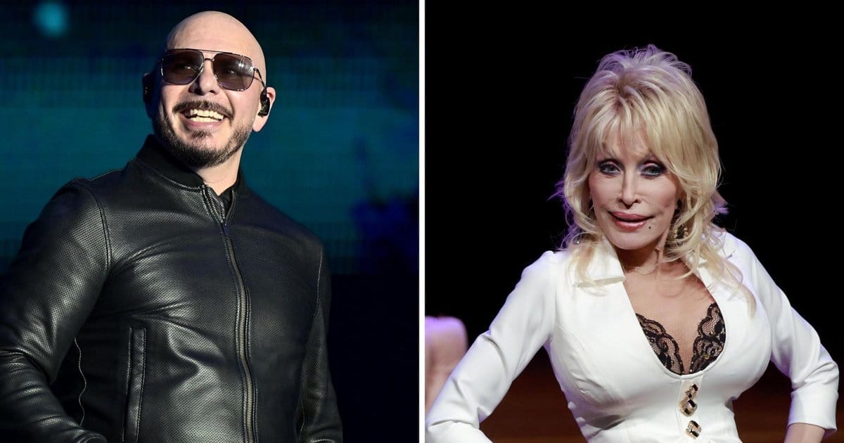 Pitbull ehrt Dolly auf der Bühne