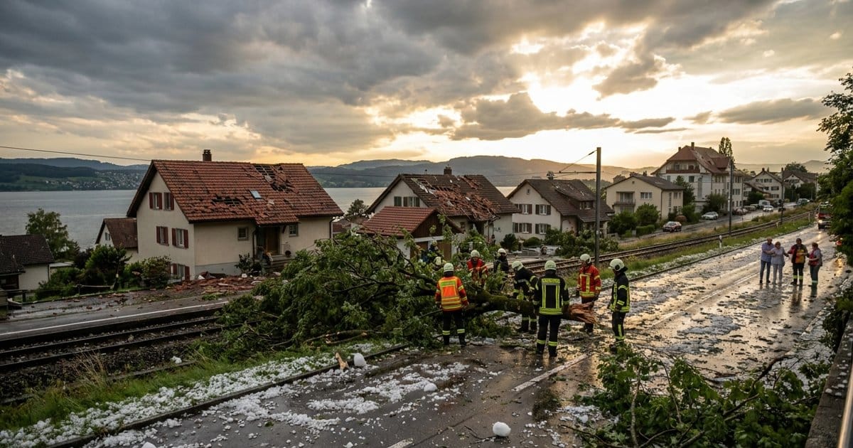 Hagel-Chaos am Bodensee