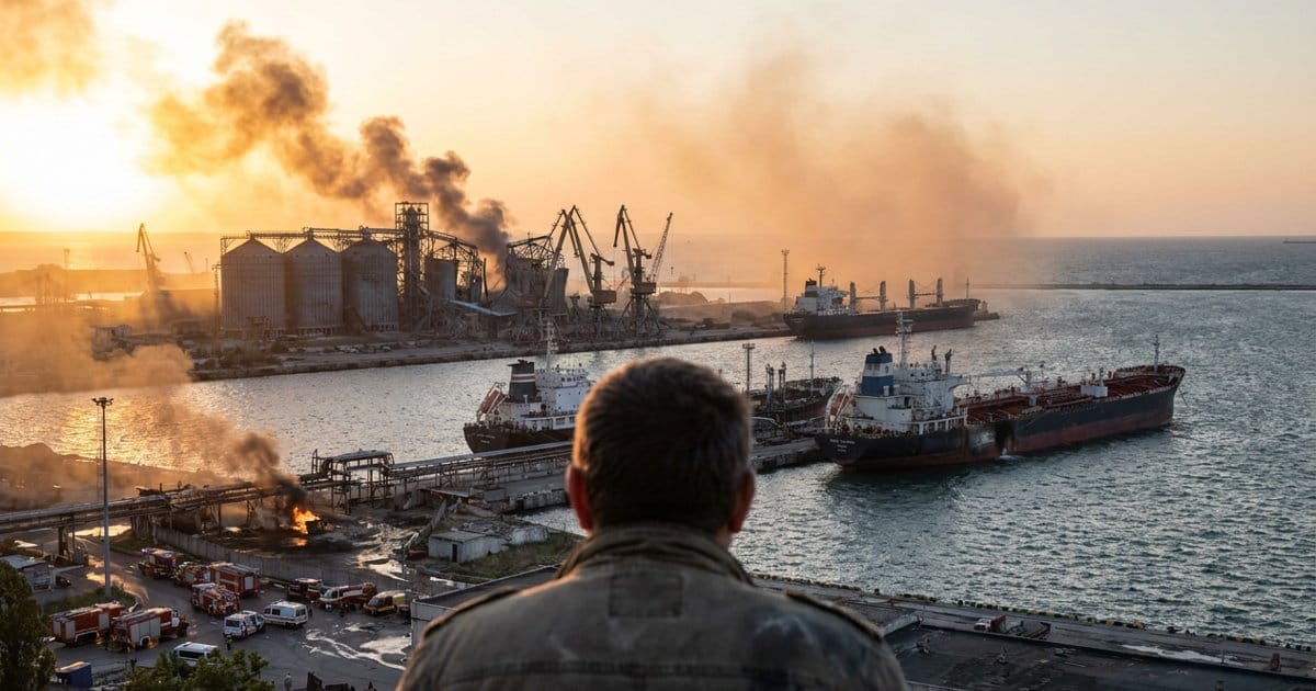 Drohnen setzen Russlands Hafen zu