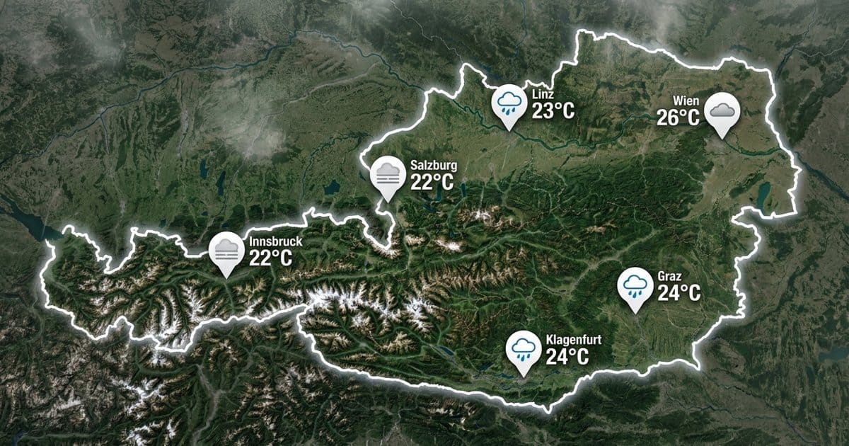 Österreich: Nebel, Regen, Wolken