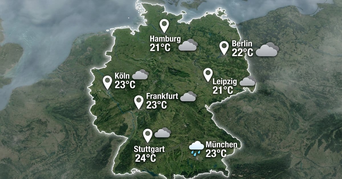 Deutschland: meist bedeckt