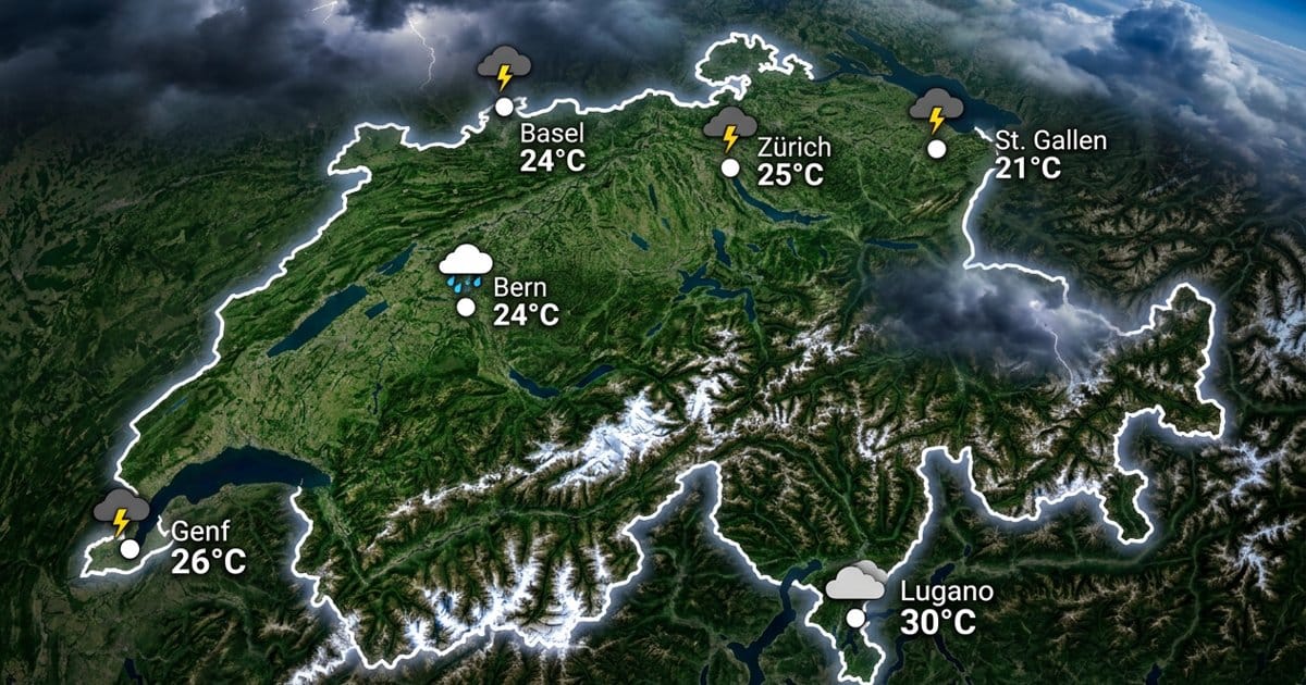 Gewitter über weiten Teilen