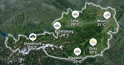Österreich: warm, teils Gewitter